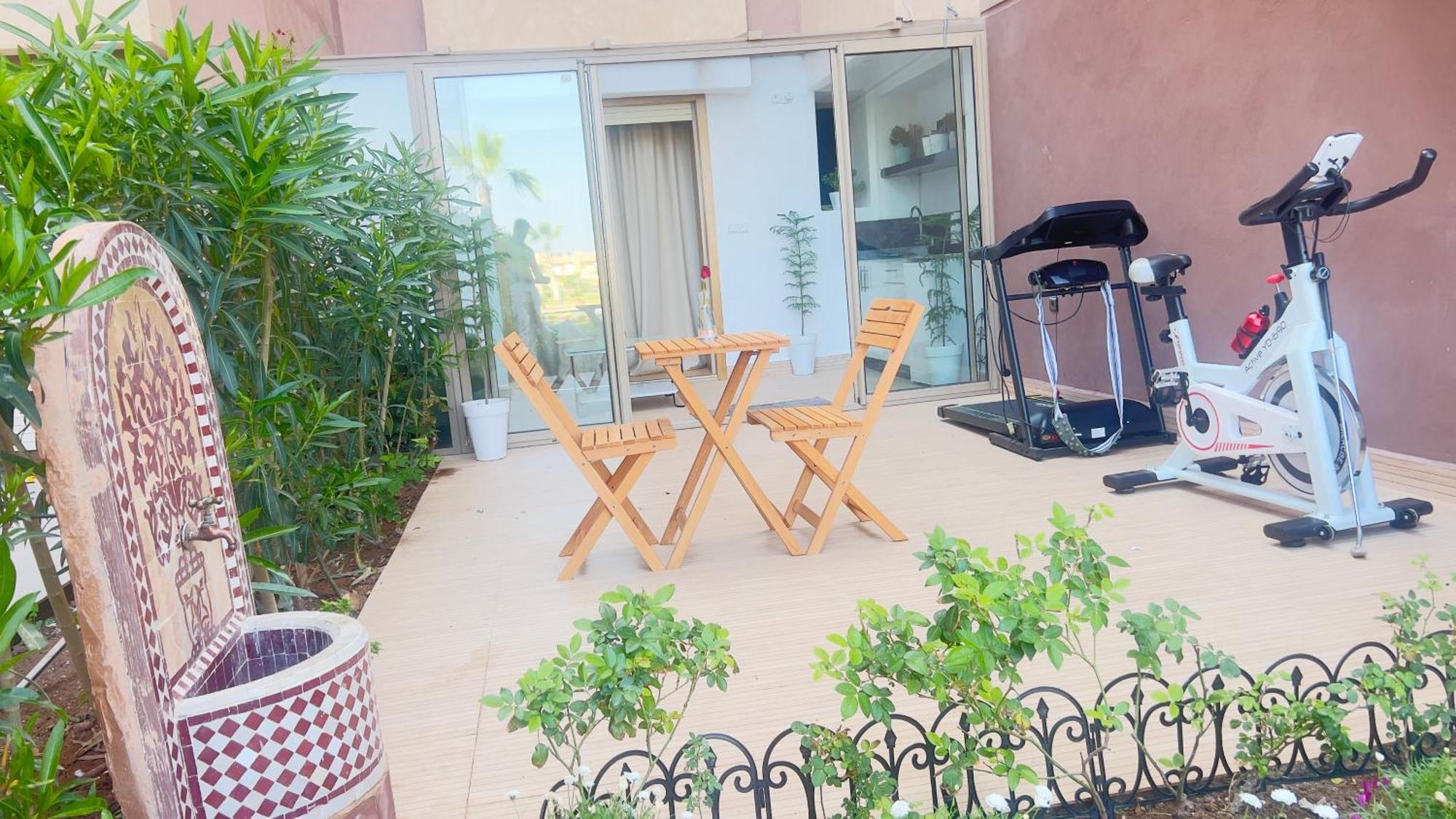 Appartement De Luxe Avec Jardin Vue Sur La Piscine Golf Securise 24H Sur 24 A 5 Minutes De L Aeroport Marrakesh Buitenkant foto