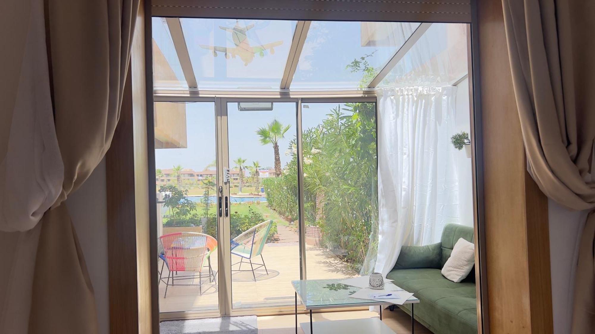 Appartement De Luxe Avec Jardin Vue Sur La Piscine Golf Securise 24H Sur 24 A 5 Minutes De L Aeroport Marrakesh Buitenkant foto